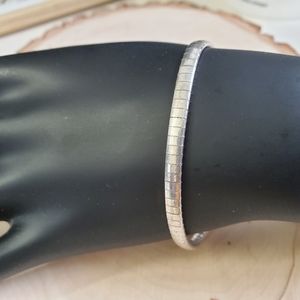 Sterling Silver 925 Herringbone Bracelet / Unisex For Layering.